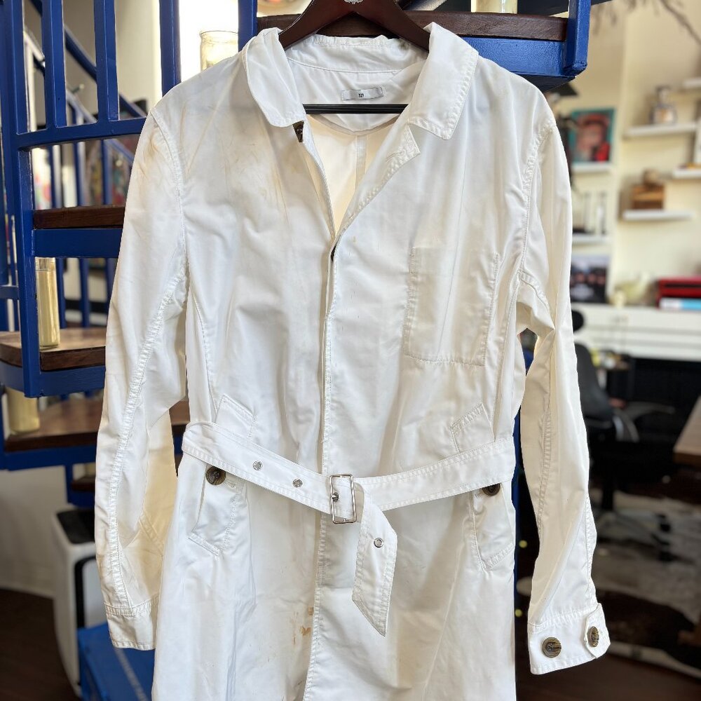 321 White Lightweight Belted Trench Coat Size XL